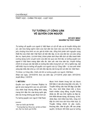 Tư tưởng Lý Công Uẩn về quyền con người