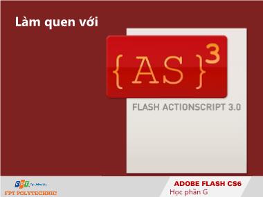 Bài giảng Adobe Flash CS6 - Học phần G