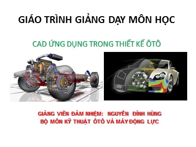 Bài giảng CAD ứng dụng trong thiết kế ôtô