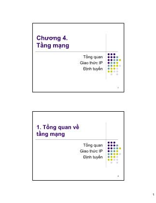 Bài giảng Mạng máy tính - Chương 4: Tầng mạng - Bùi Trọng Tùng