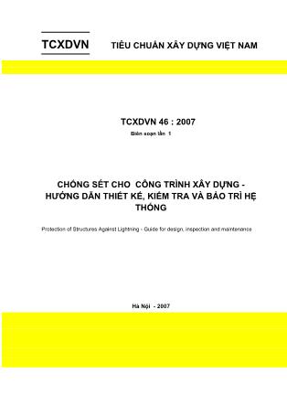 Chống sét cho công trình xây dựng - Hướng dẫn thiết kế, kiểm tra và bảo trì hệ thống