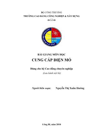 Giáo trình Cung cấp điện mỏ