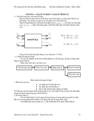 Giáo trình Điều khiển logic - Chương 1: Mạch tổ hợp và mạch trình tự