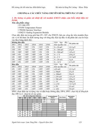 Giáo trình Điều khiển logic - Chương 6: Các chức năng chuyên dùng trên PLC S7-200