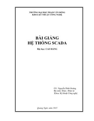 Giáo trình Hệ thống Scada