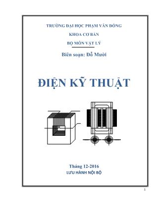 Giáo trình môn Điện kỹ thuật