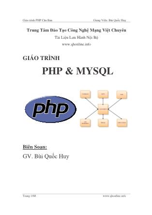 Giáo trình PHP và MYSQL