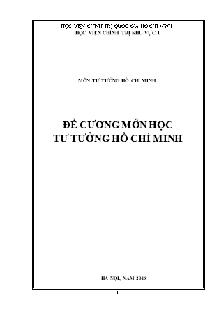 Giáo trình Tư tưởng Hồ Chí Minh (Bản mới)