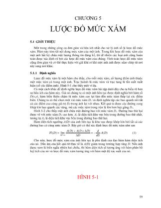 Giáo trình Xử lý ảnh - Chương 5: Lược đồ mức xám