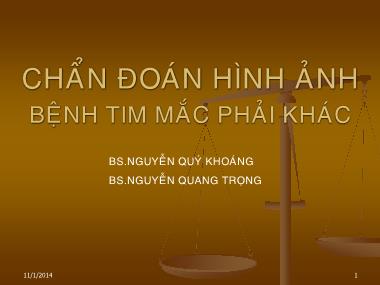 Bài giảng Chẩn đoán hình ảnh bệnh tim mắc phải khác