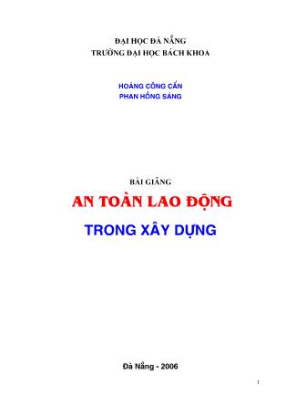 Giáo trình An toàn lao động trong xây dựng