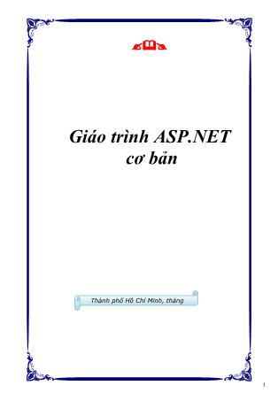 Giáo trình ASP.NET cơ bản