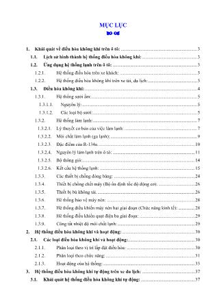 Giáo trình Hệ thống điều hòa không khí tự động