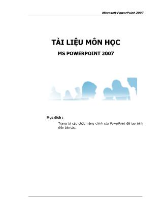 Giáo trình môn MS Powerpoint 2007