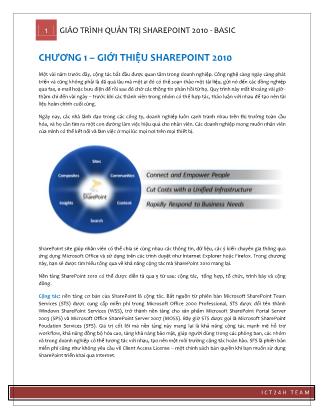 Giáo trình Quản trị sharepoint 2010 Giáo trình Quản trị sharepoint 2010