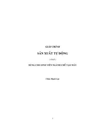 Giáo trình Sản xuất tự động