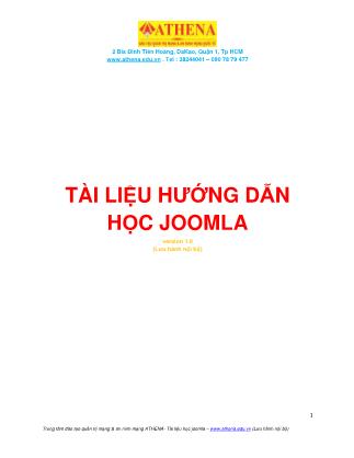 Tài liệu Hướng dẫn học Joomla Tài liệu Hướng dẫn học Joomla