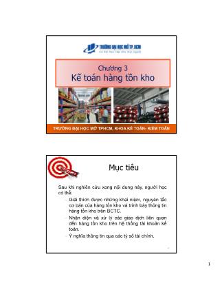 Bài giảng Kế toán tài chính - Chương 3: Kế toán hàng tồn kho