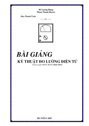 Bài giảng Kỹ thuật đo lường điện tử