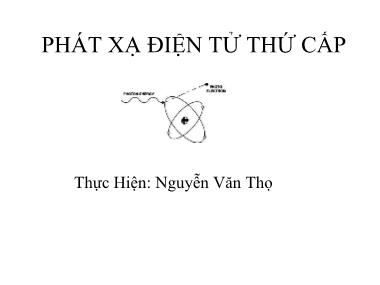 Bài giảng Phát xạ điện tử thứ cấp