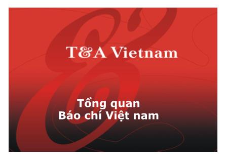 Bài giảng Tổng quan báo chí Việt Nam