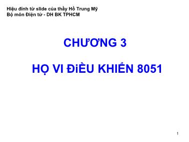 Bài giảng Vi xử lý - Chương 3 - Ngắt (Interrupt)