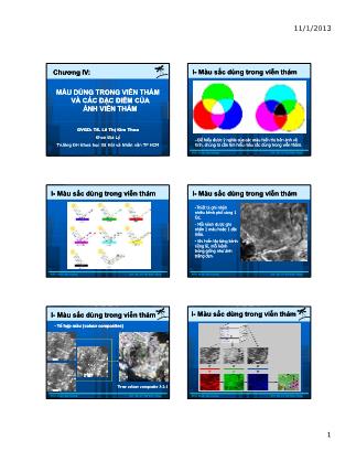 Bài giảng Viễn thám đại cương - Chương 4: Màu dùng trong viễn thám và các đặc điểm của ảnh viễn thám