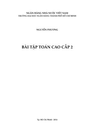 Bài tập Toán cao cấp 2