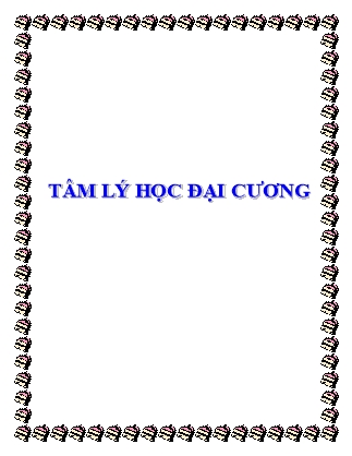 Giáo án Tâm lý học đại cương - Chương trình cả năm