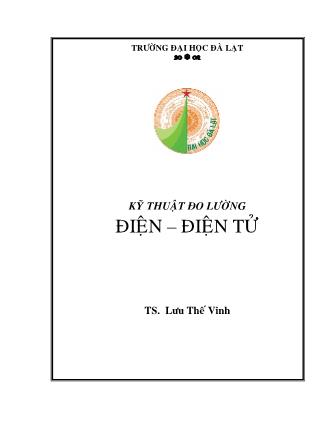 Giáo trình Kỹ thuật đo lường điện, điện tử