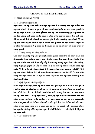 Giáo trình Linh kiện điện tử