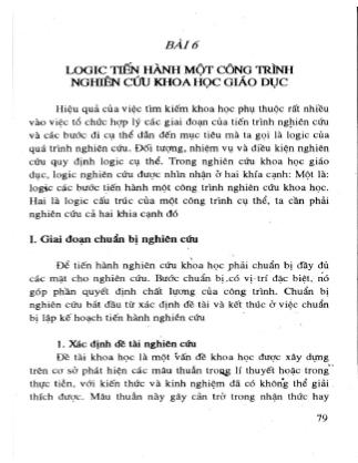 Giáo trình Phương pháp nghiên cứu khoa học giáo dục (Phần 2)