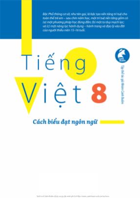 Giáo trình Tiếng Việt 8 (Cách biểu đạt ngôn ngữ) - Phần 1