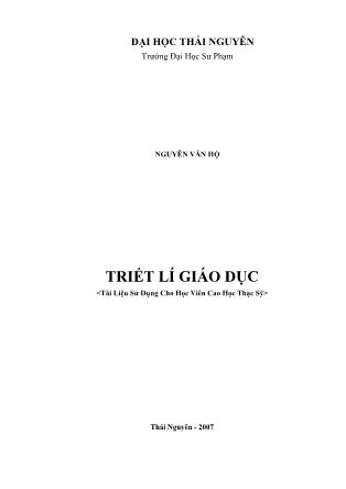 Giáo trình Triết lí giáo dục - Phần 2: Tư tưởng giáo dục qua các thời đại