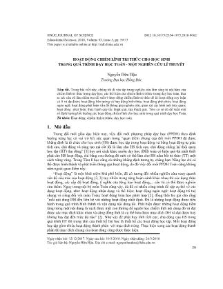 Hoạt động chiếm lĩnh tri thức cho học sinh trong quá trình dạy học toán - Một nghiên cứu lí thuyết