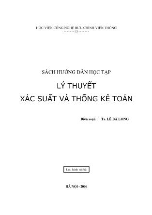 Hướng dẫn học tập Lý thuyết xác suất và thống kê toán